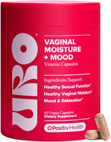 O Positiv URO Vaginal Moisture & Mood – Relaxation Support with Ashwagandha, Ginkgo & GABA, 30 Servings