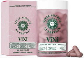 Vital Source ViXi Feminine Balance Capsules – pH & Vaginal Support with LactoSpore, Cranberry & Pineapple, Urinary & Flora Health, 30 Servings