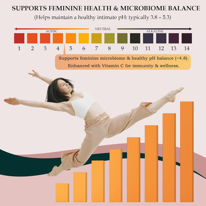 MATOP Feminine Balance Gummies – Pineapple Flavor, pH Support & Vaginal Probiotic, 60 Count